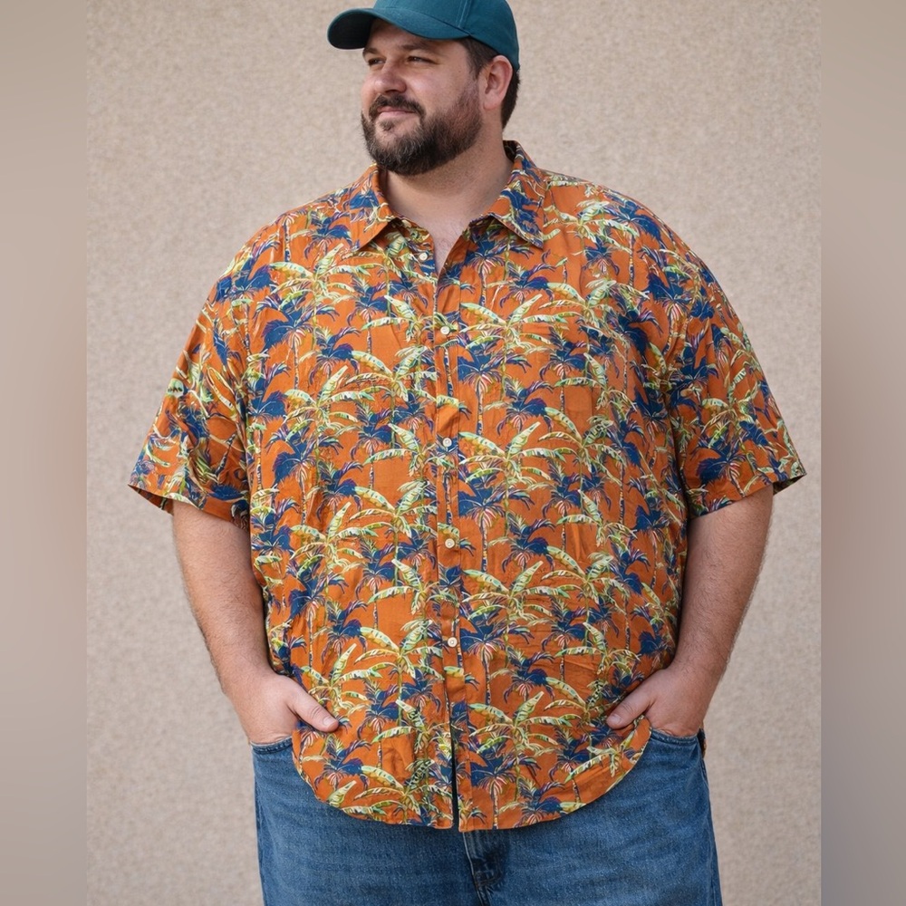 Arizona Jean Co. Button down Hawaiian shirt size 3xL